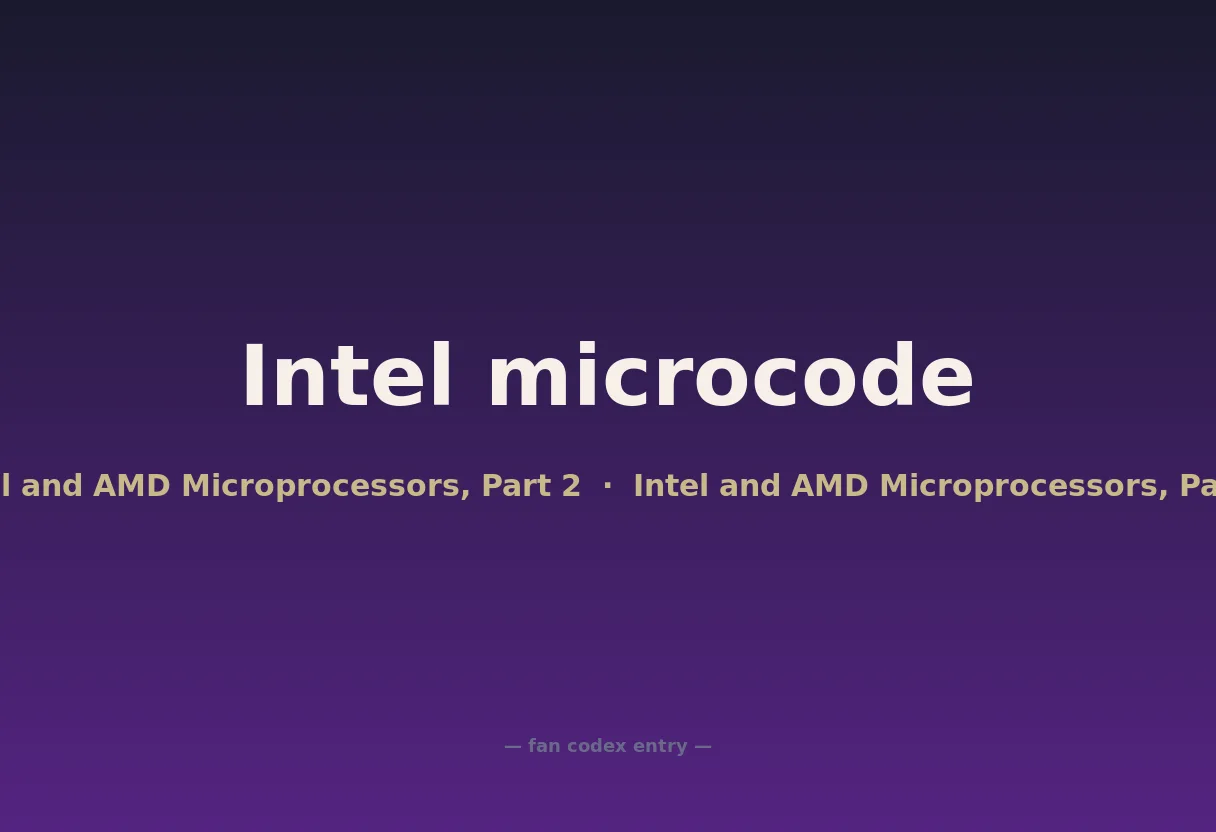 Intel microcode