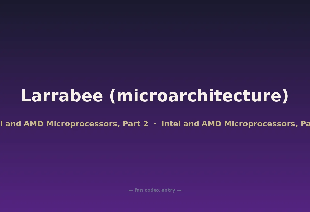 Larrabee (microarchitecture)