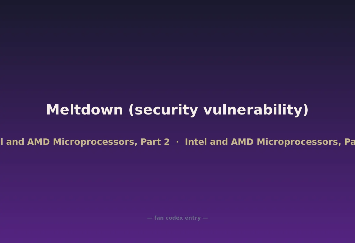 Meltdown (security vulnerability)