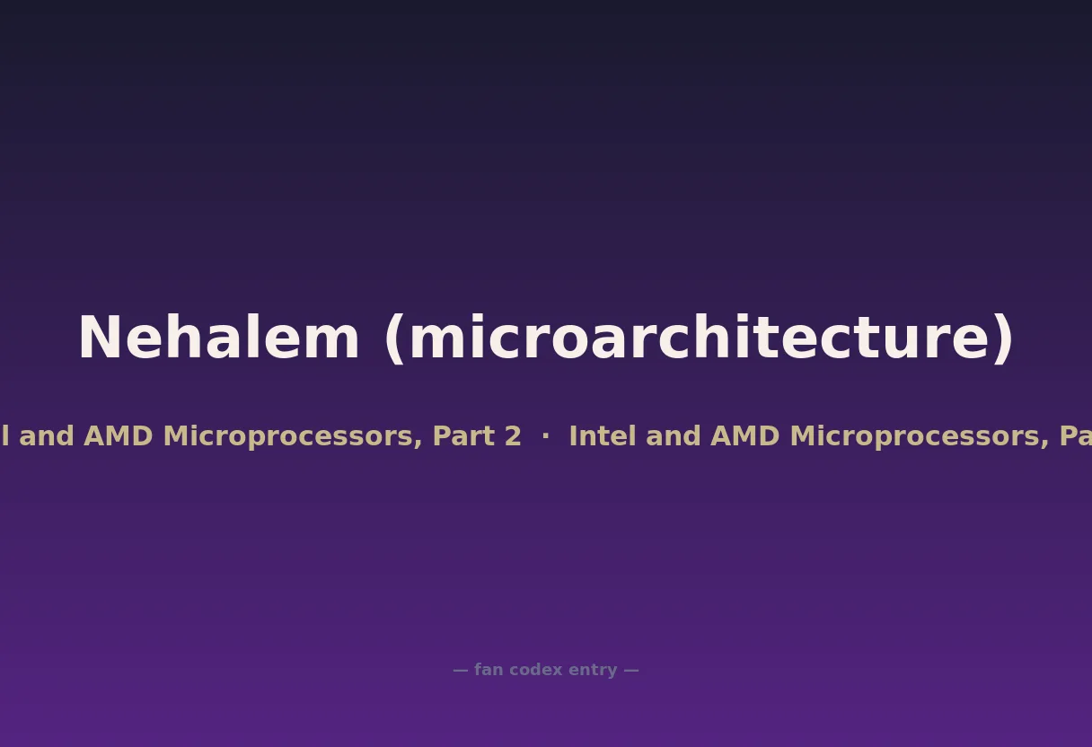 Nehalem (microarchitecture)