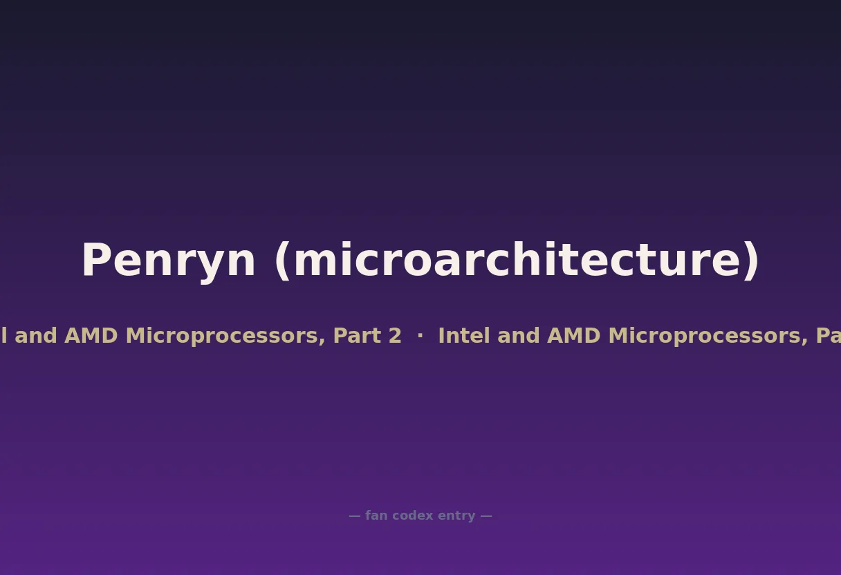 Penryn (microarchitecture)