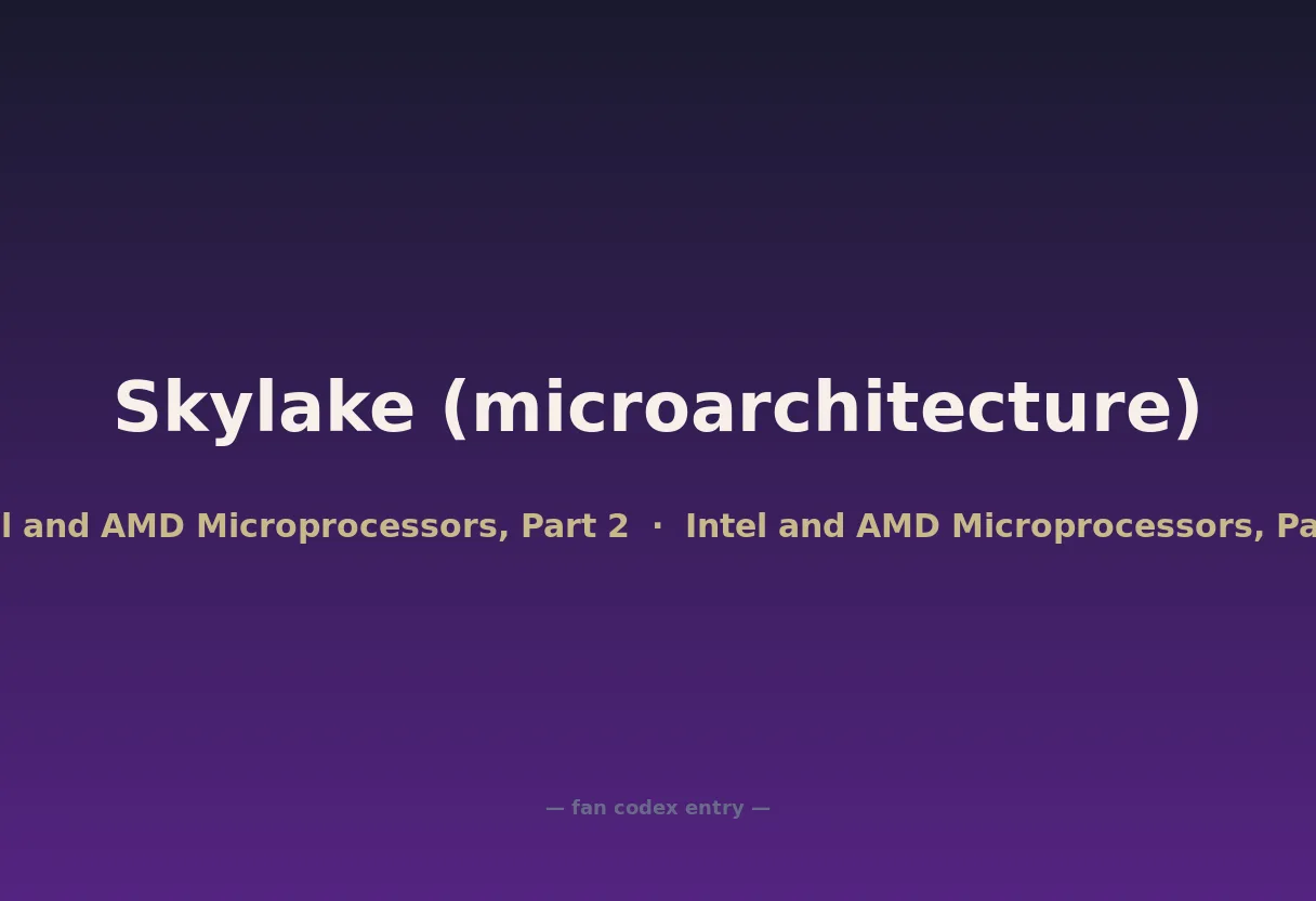 Skylake (microarchitecture)