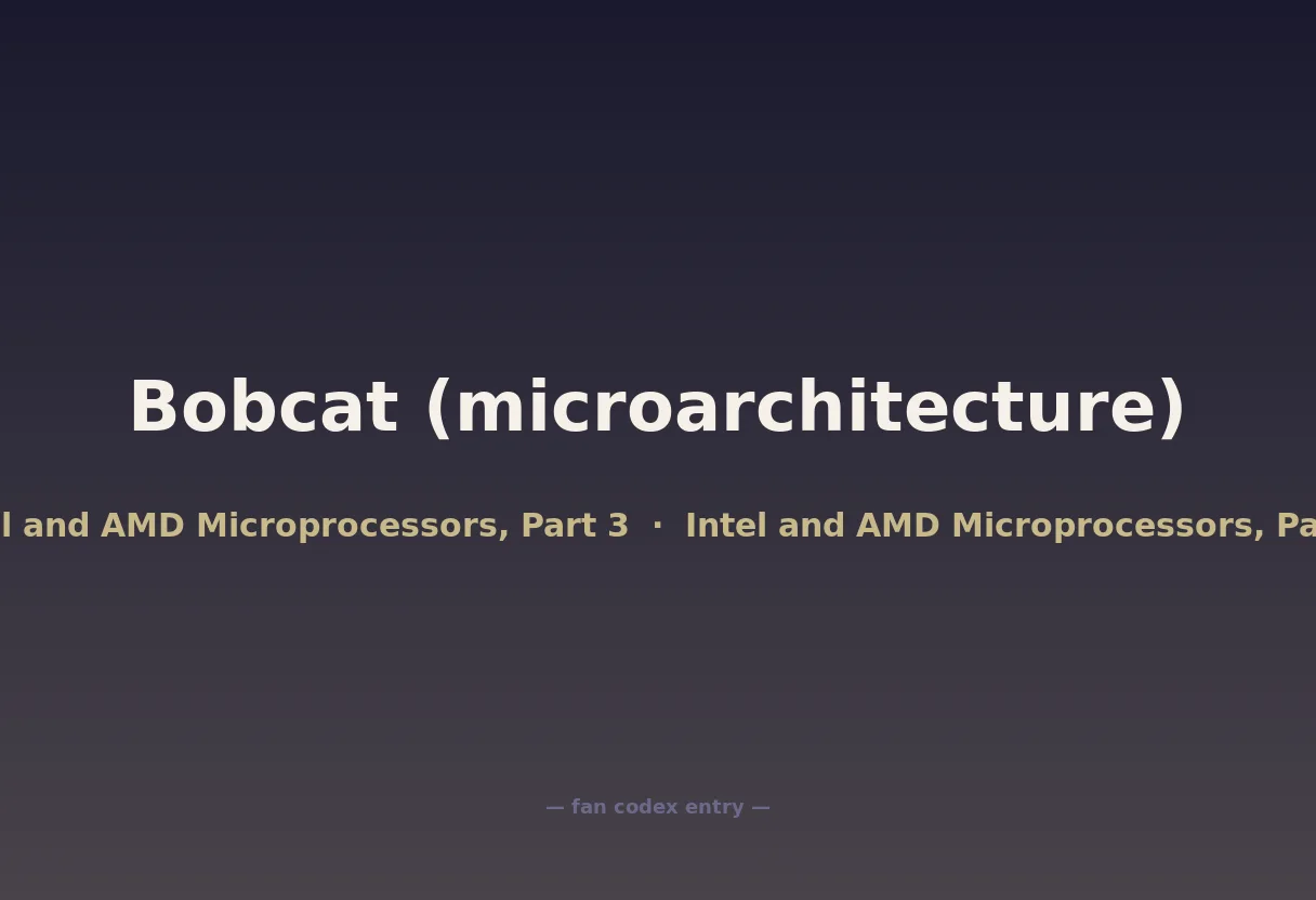 Bobcat (microarchitecture)
