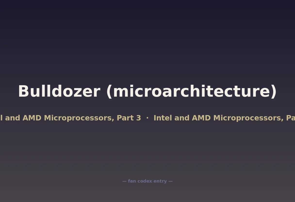 Bulldozer (microarchitecture)