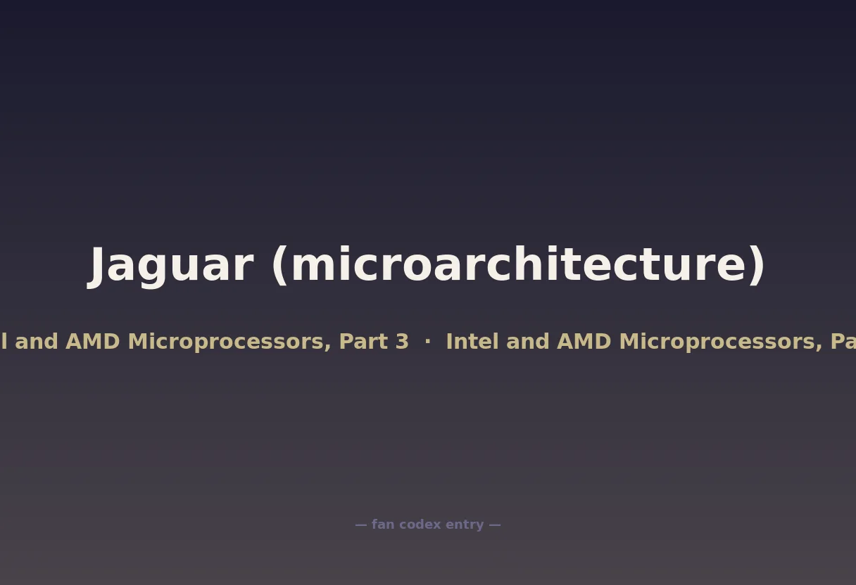 Jaguar (microarchitecture)