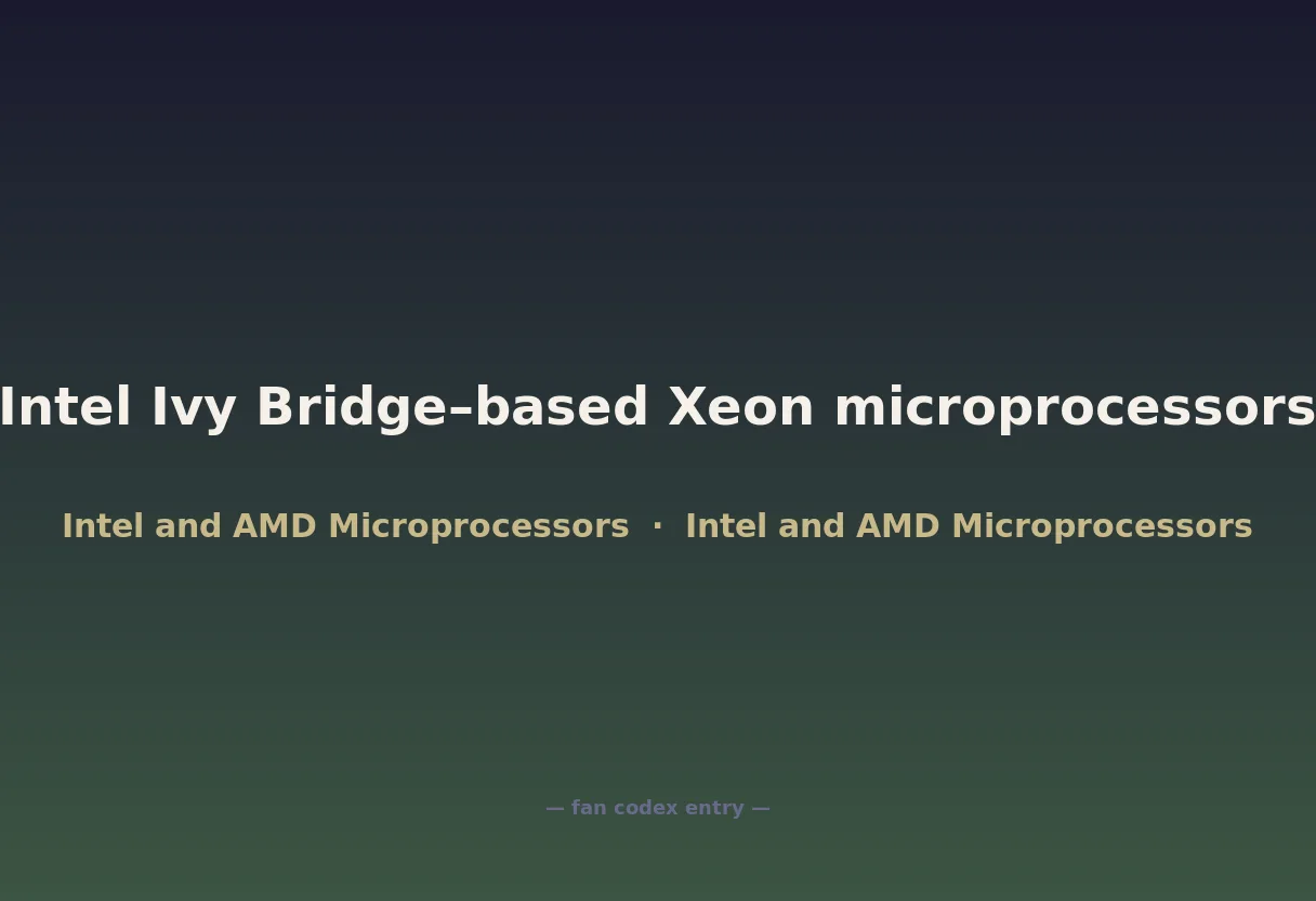 Intel Ivy Bridge–based Xeon microprocessors