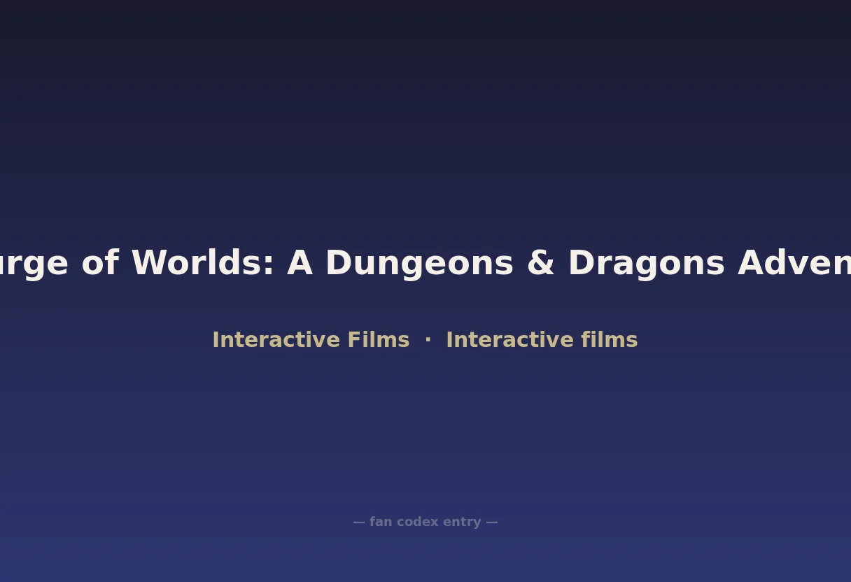 Scourge of Worlds: A Dungeons & Dragons Adventure