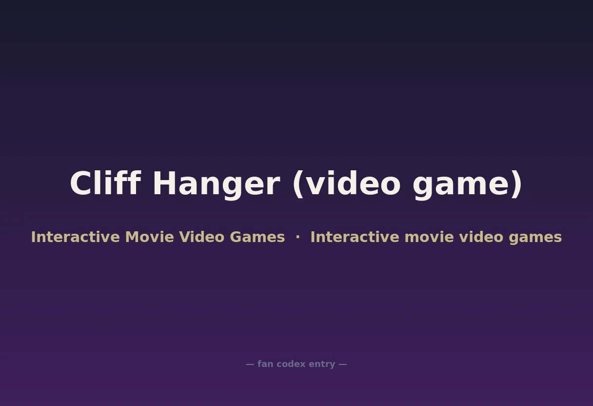 Cliff Hanger (video game)