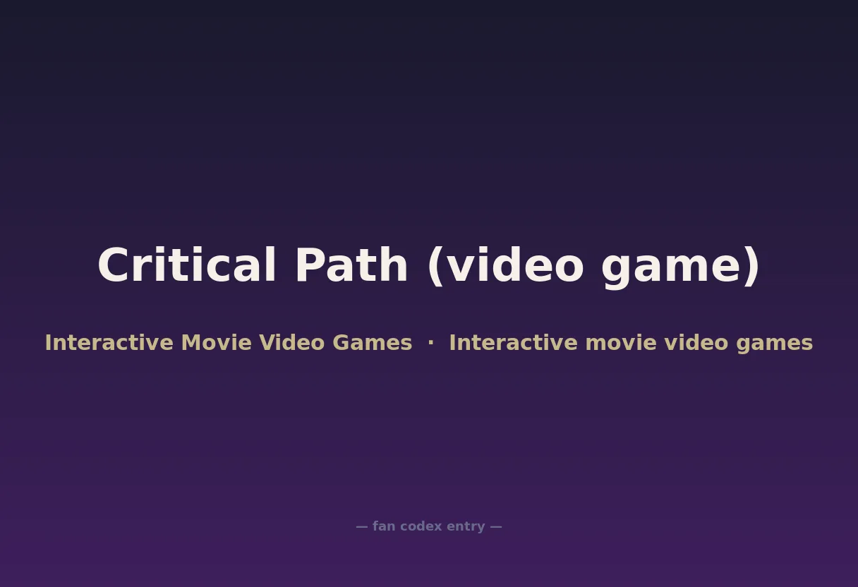 Critical Path (video game)
