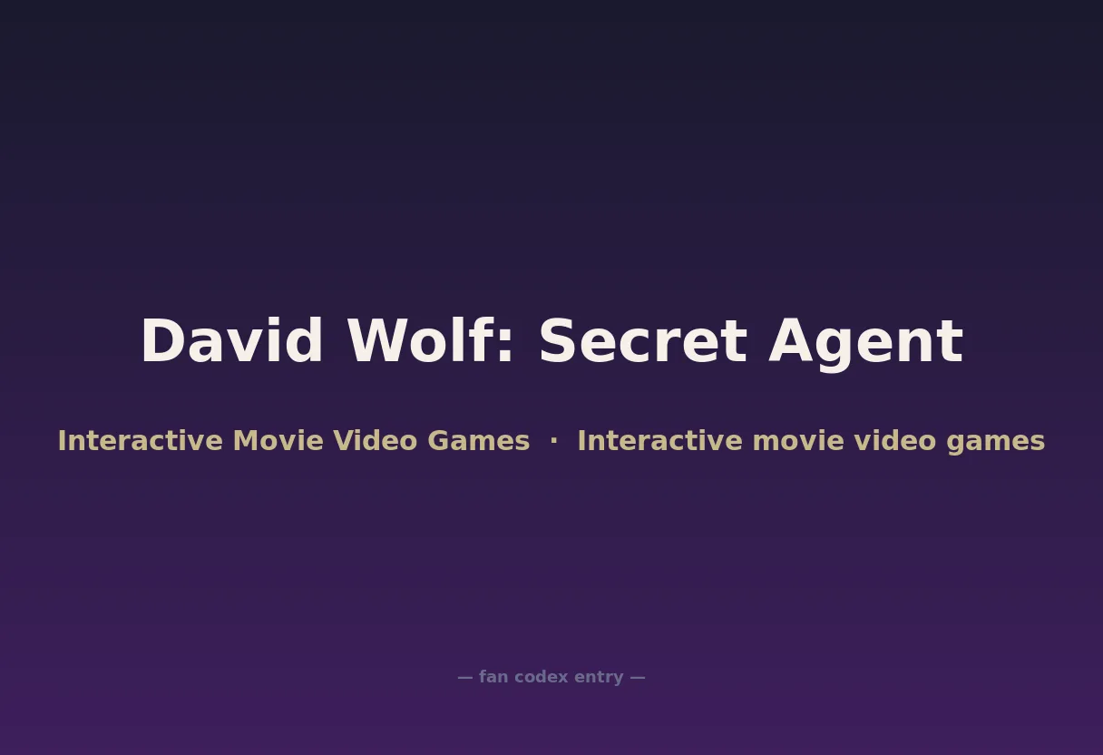 David Wolf: Secret Agent
