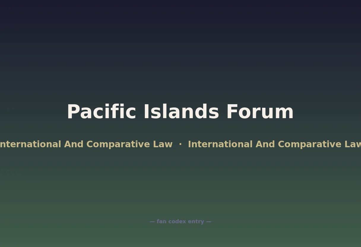 Pacific Islands Forum