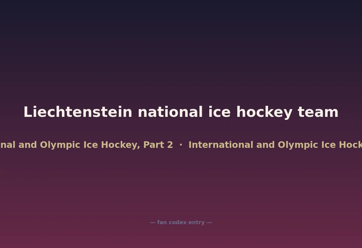 Liechtenstein national ice hockey team