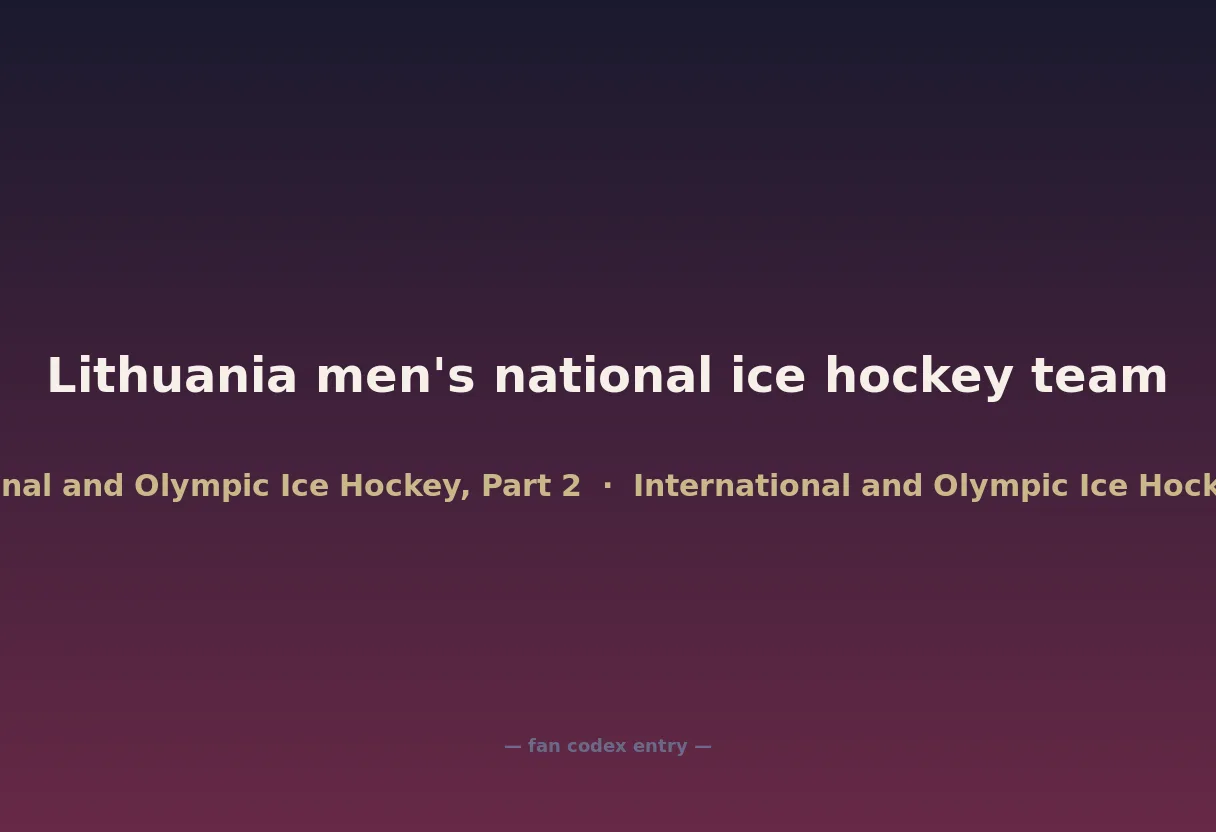 Lithuania men's national ice hockey team