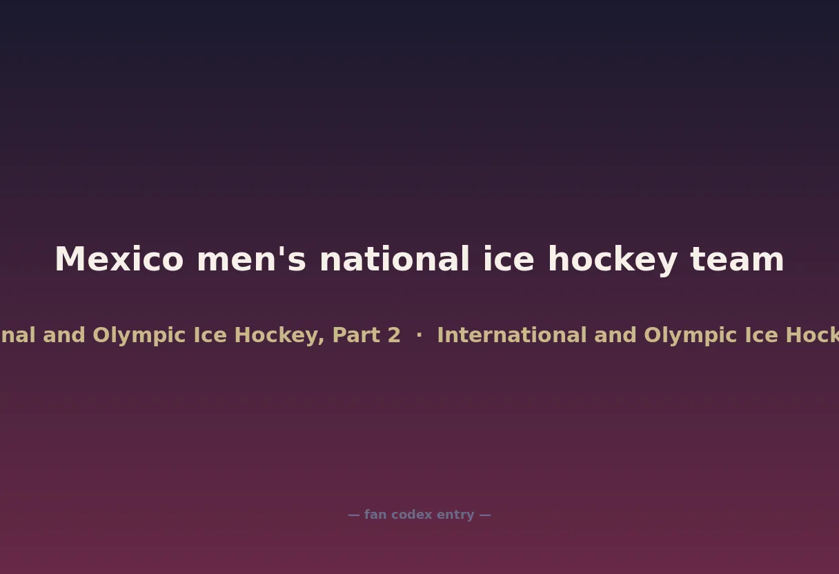 Mexico men's national ice hockey team