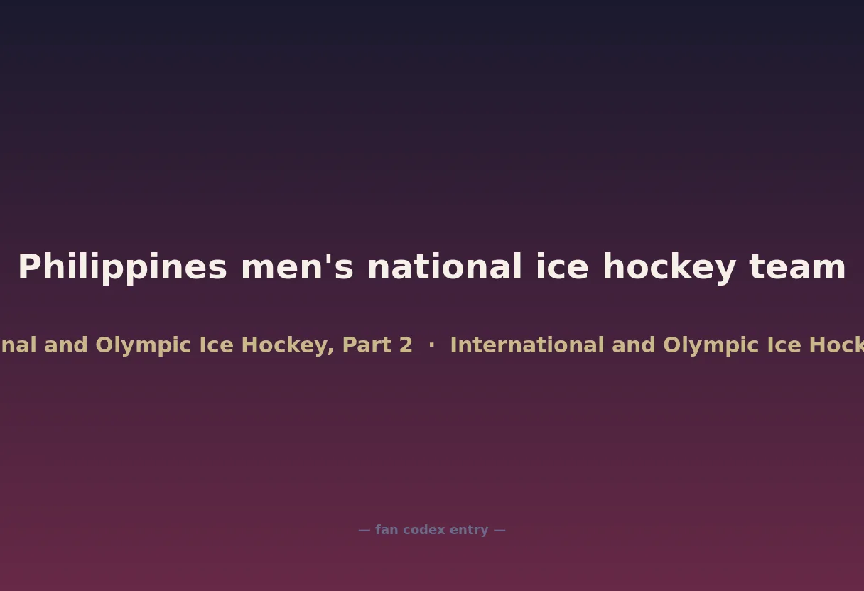 Philippines men's national ice hockey team