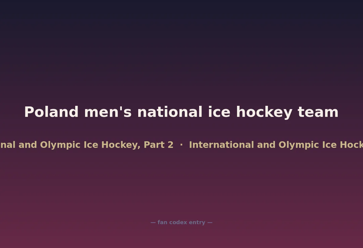 Poland men's national ice hockey team