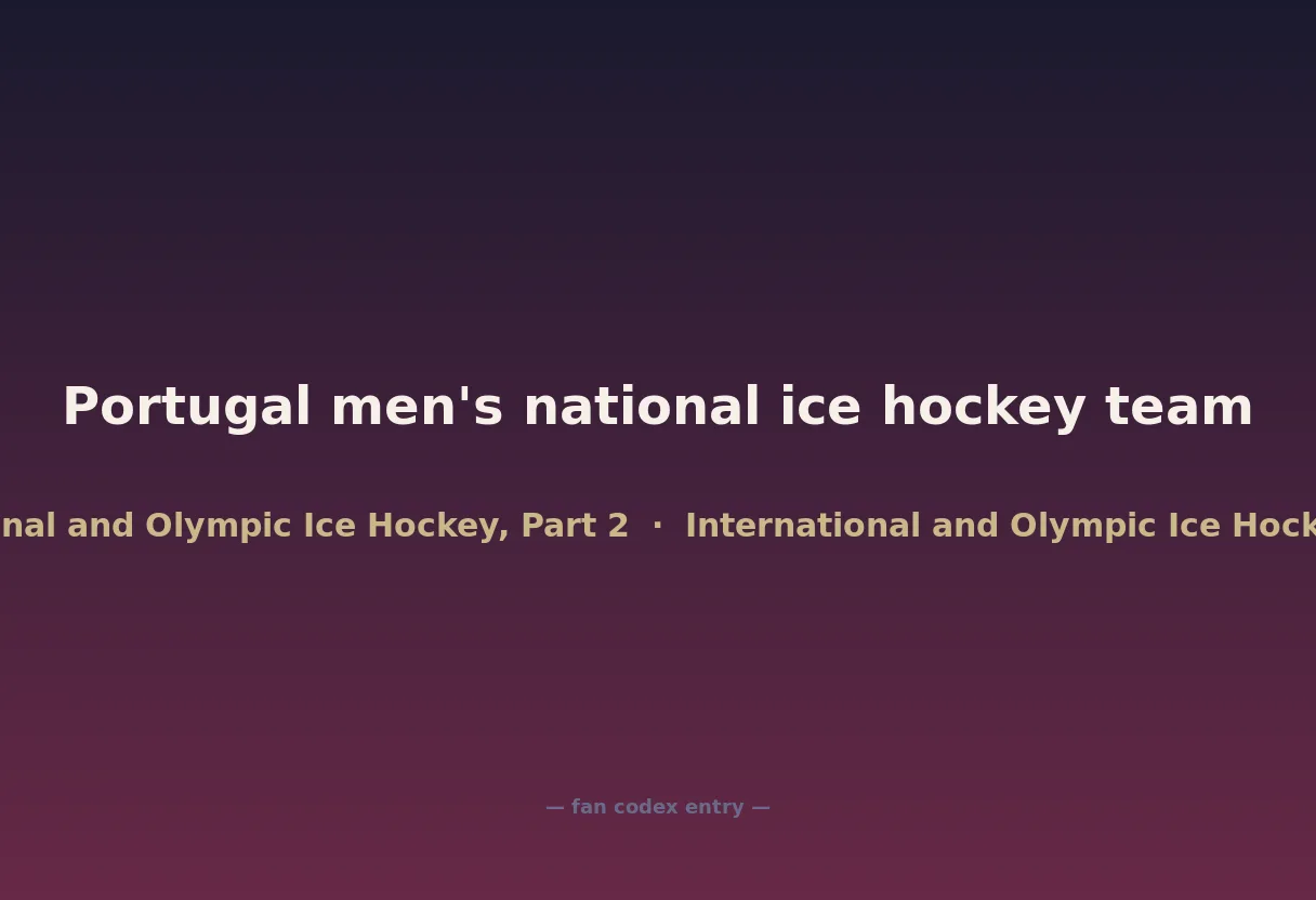 Portugal men's national ice hockey team
