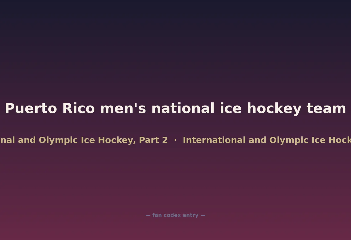 Puerto Rico men's national ice hockey team