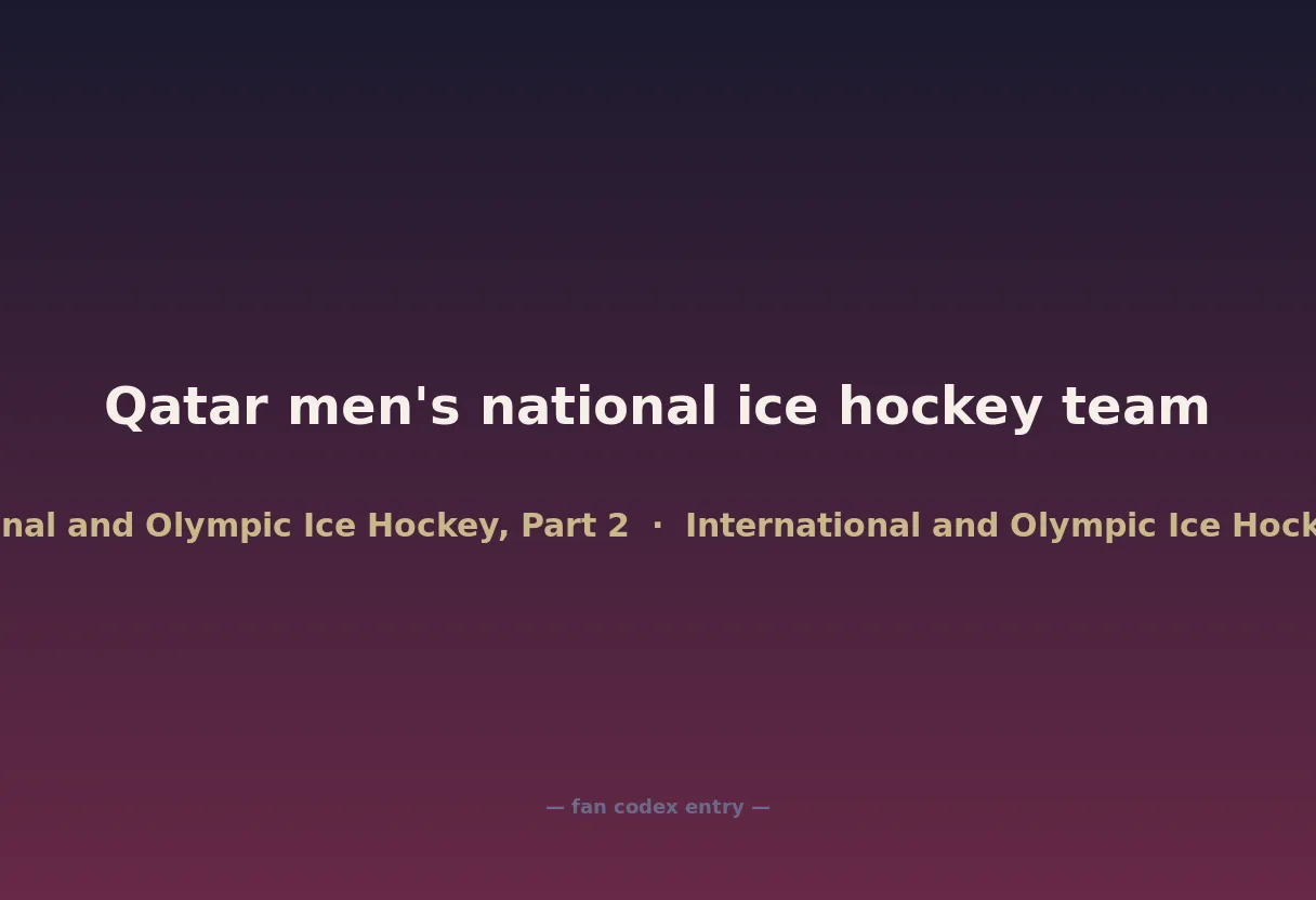 Qatar men's national ice hockey team