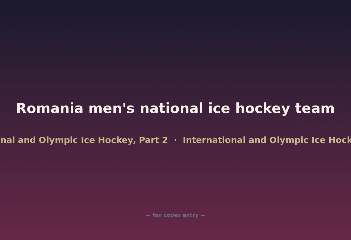 Romania men's national ice hockey team