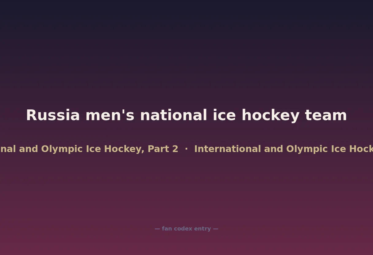 Russia men's national ice hockey team
