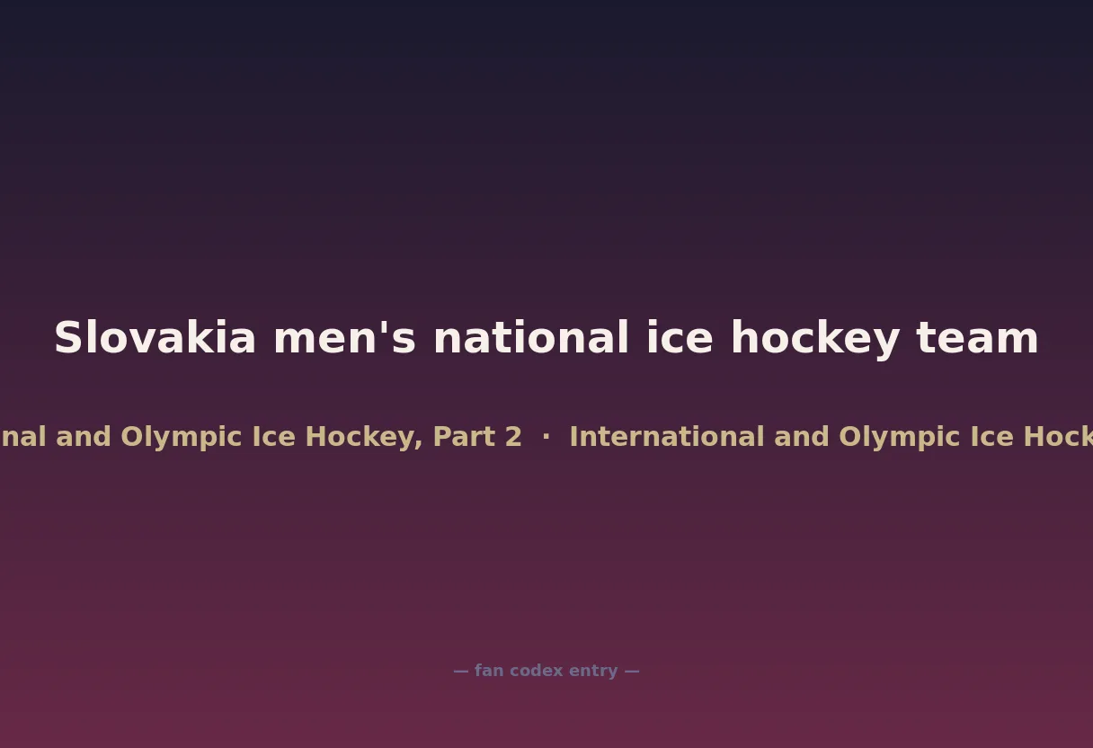 Slovakia men's national ice hockey team