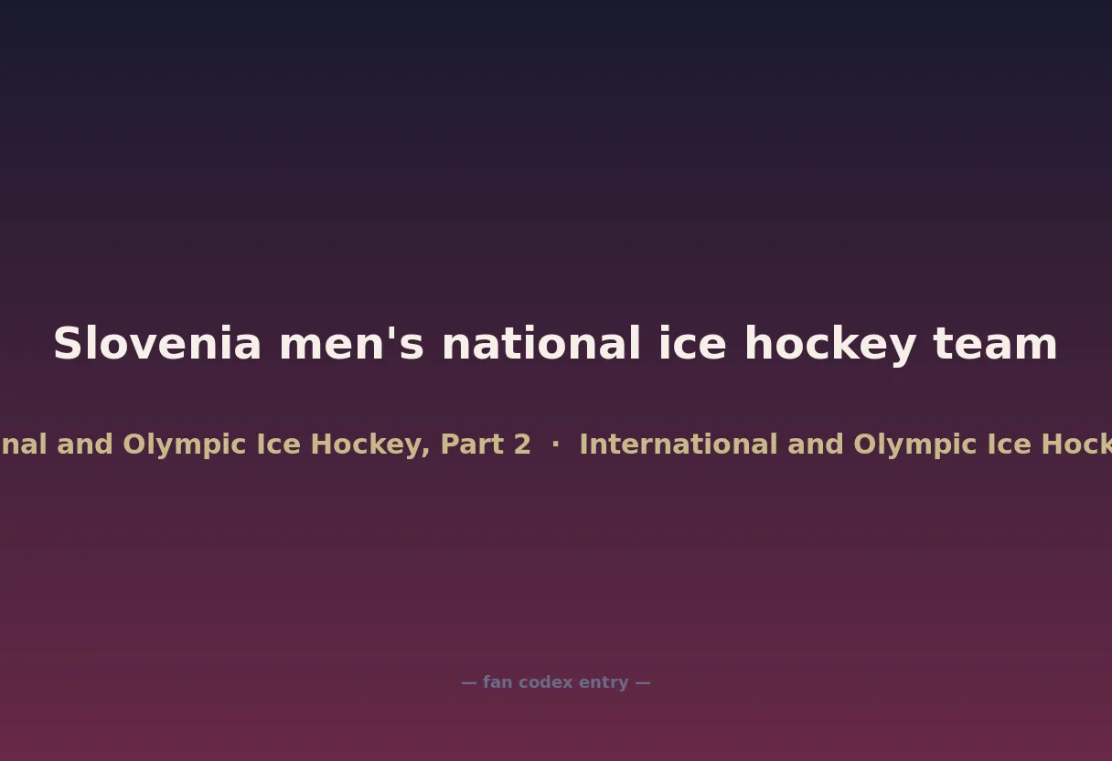 Slovenia men's national ice hockey team