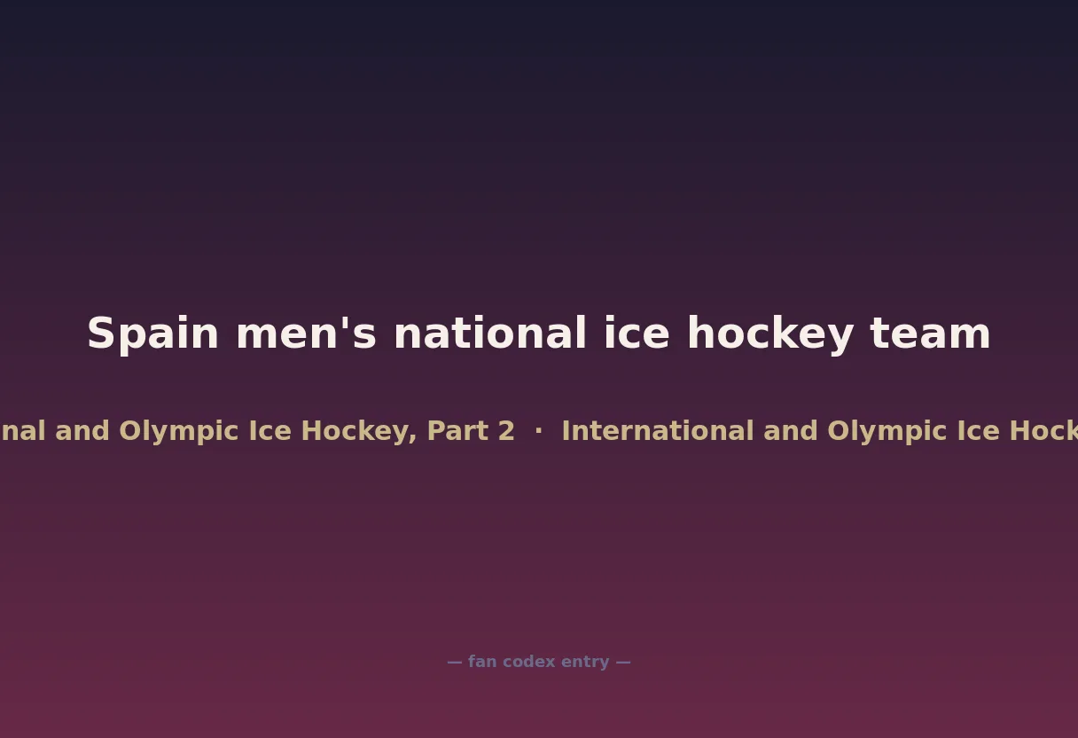 Spain men's national ice hockey team