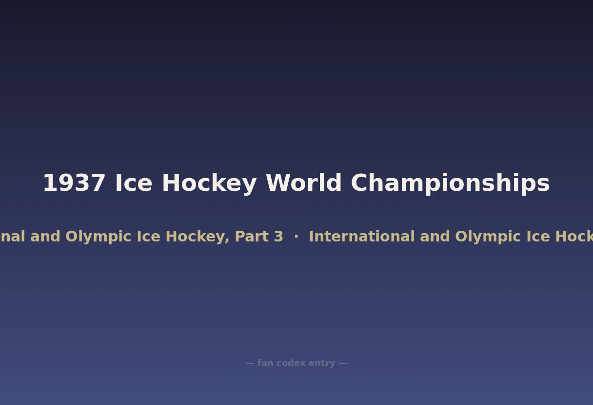 1937 Ice Hockey World Championships