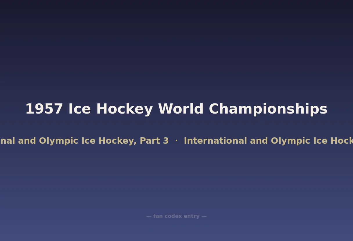 1957 Ice Hockey World Championships