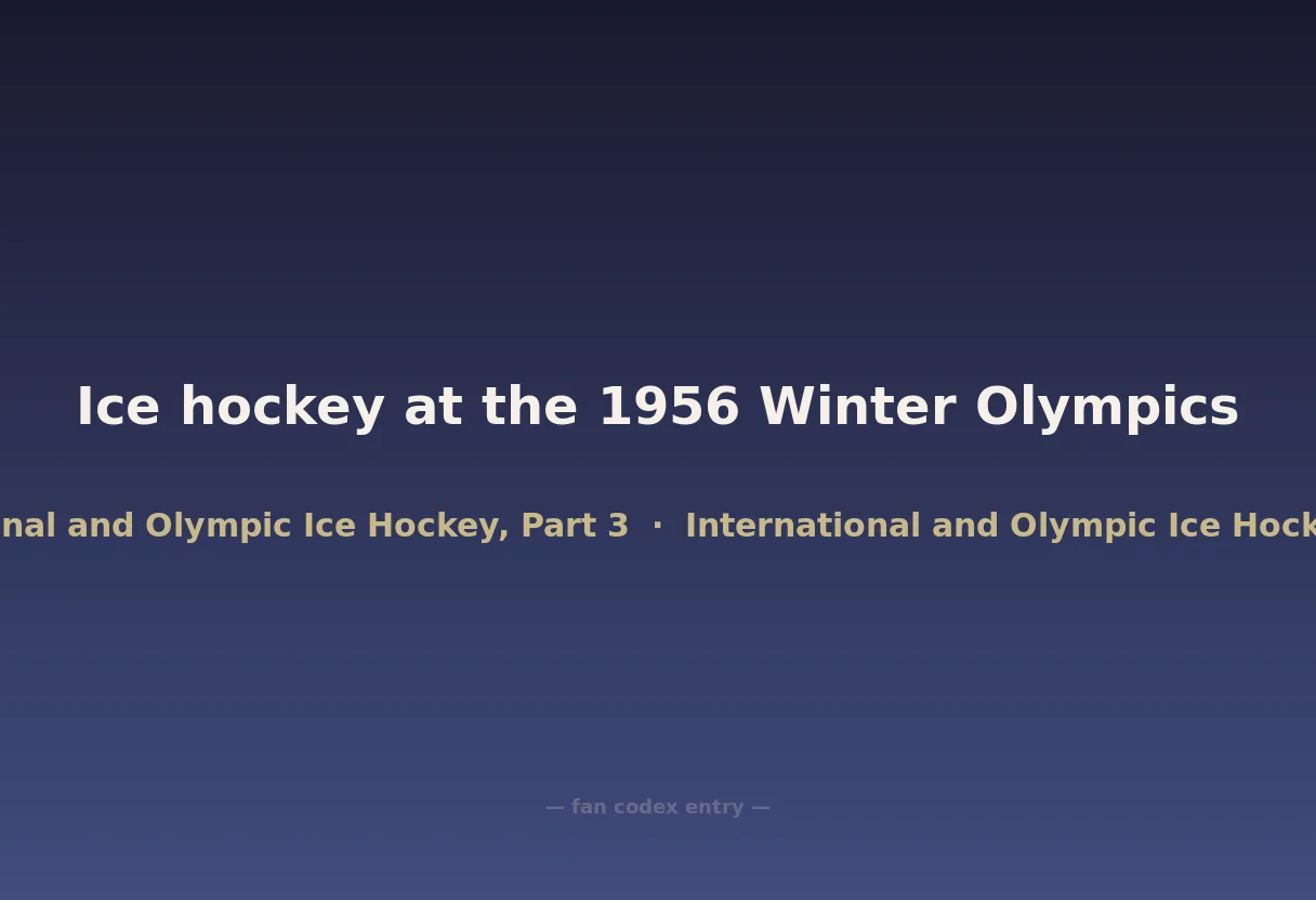 Ice hockey at the 1956 Winter Olympics