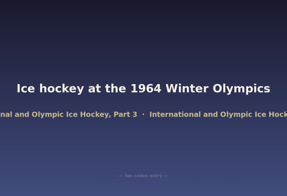 Ice hockey at the 1964 Winter Olympics
