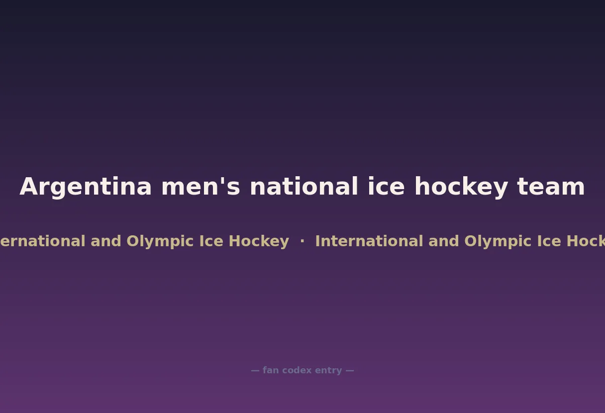 Argentina men's national ice hockey team