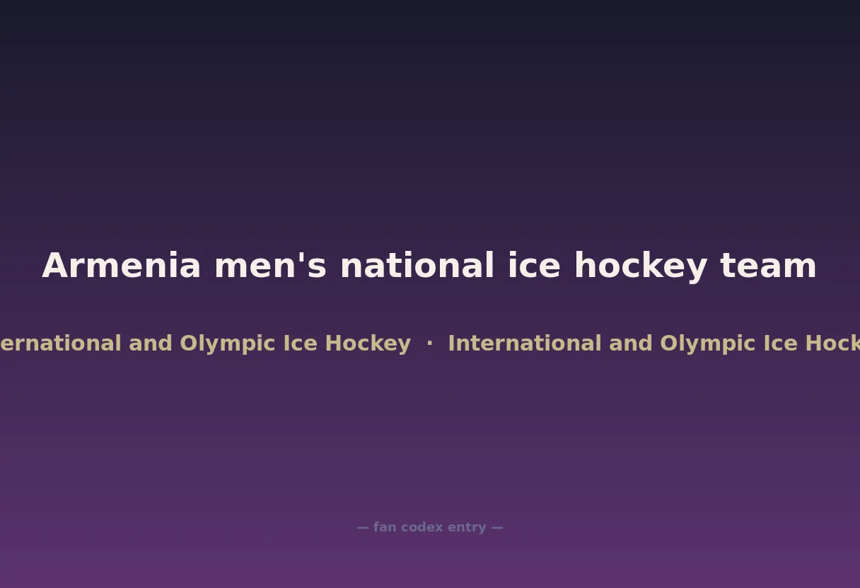 Armenia men's national ice hockey team