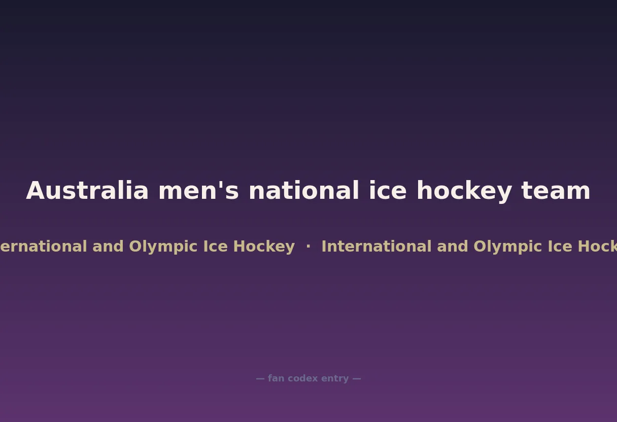 Australia men's national ice hockey team