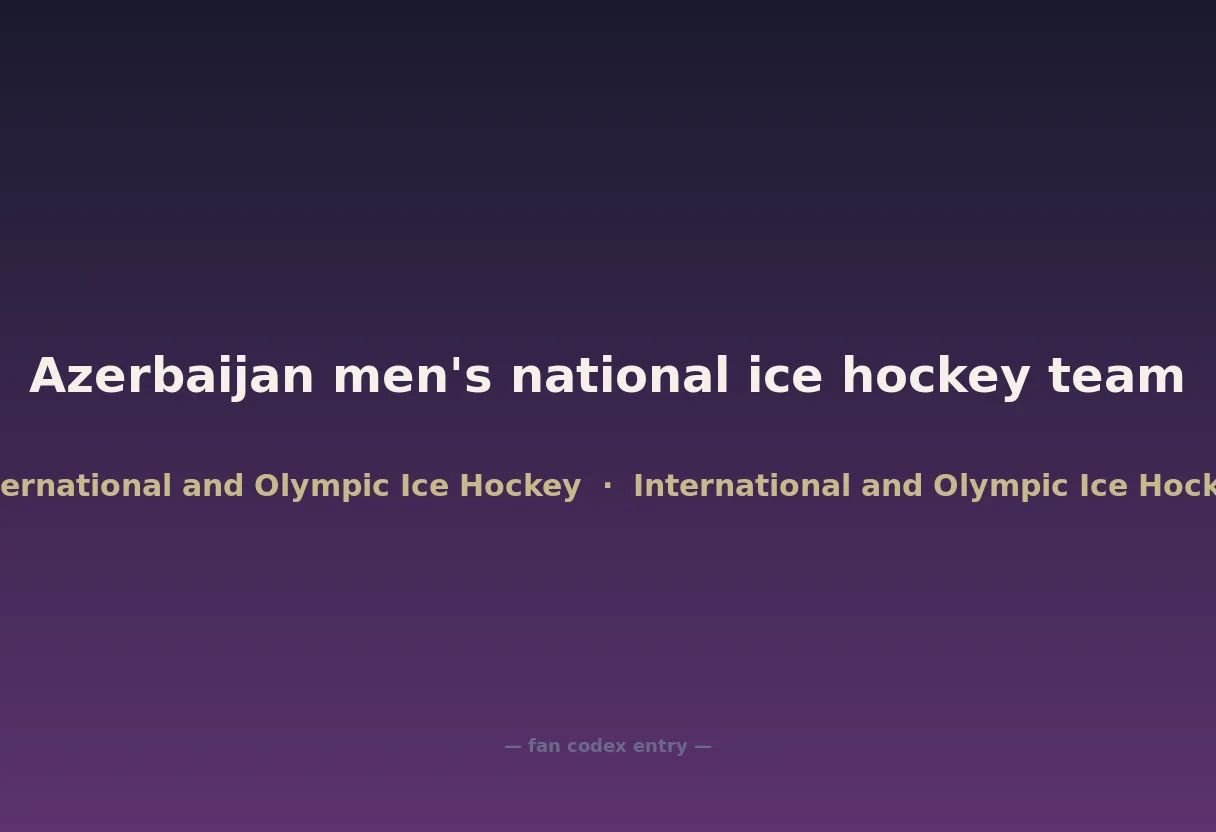 Azerbaijan men's national ice hockey team