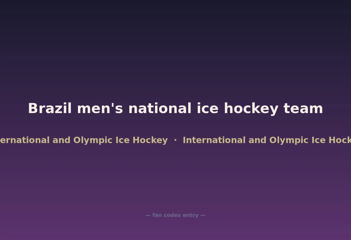 Brazil men's national ice hockey team