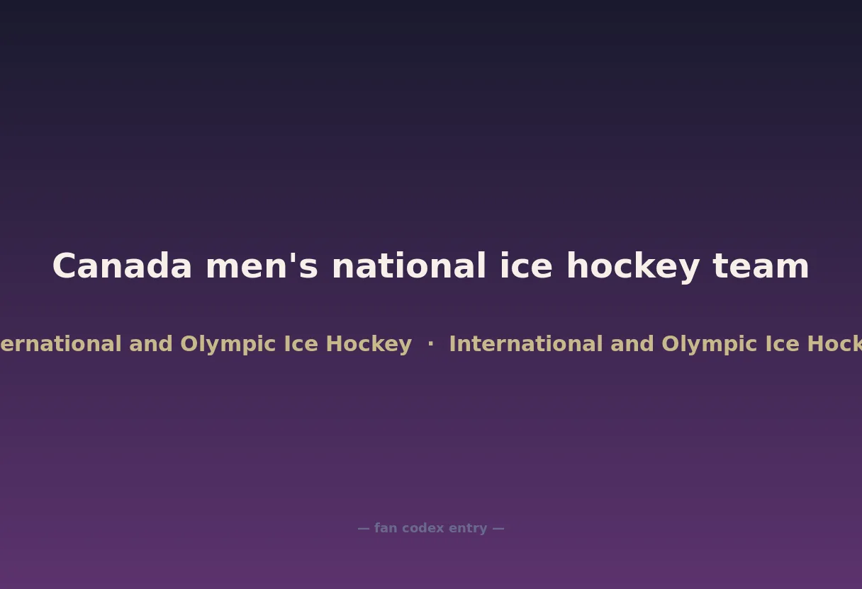 Canada men's national ice hockey team