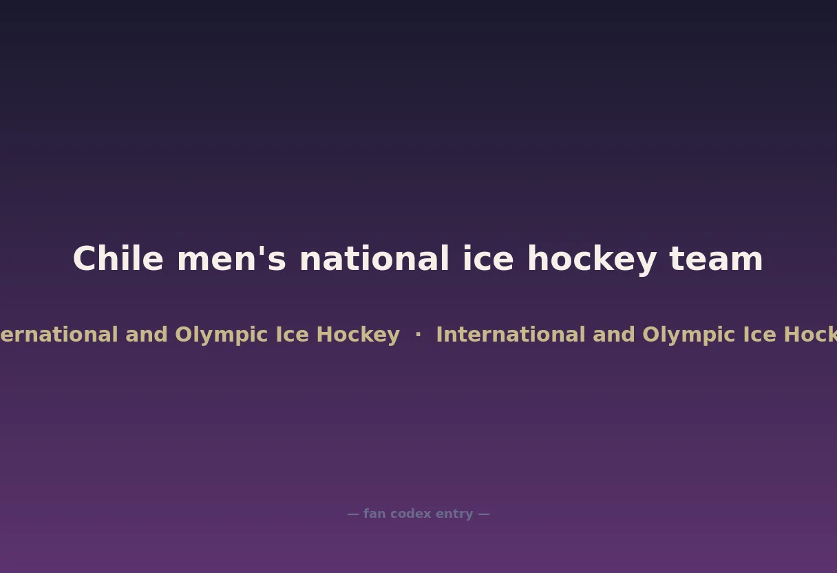 Chile men's national ice hockey team