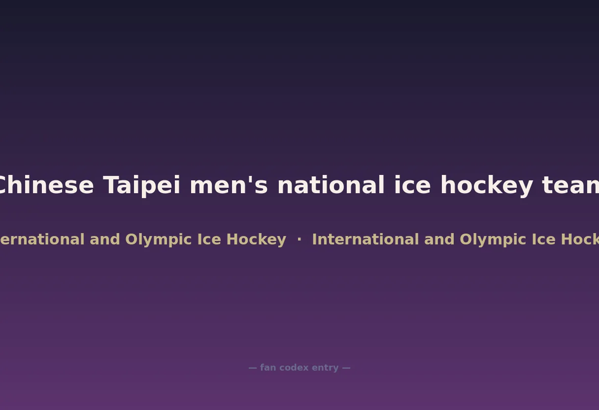 Chinese Taipei men's national ice hockey team