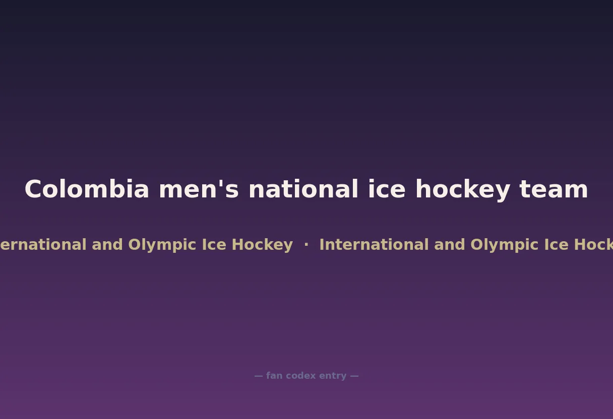 Colombia men's national ice hockey team