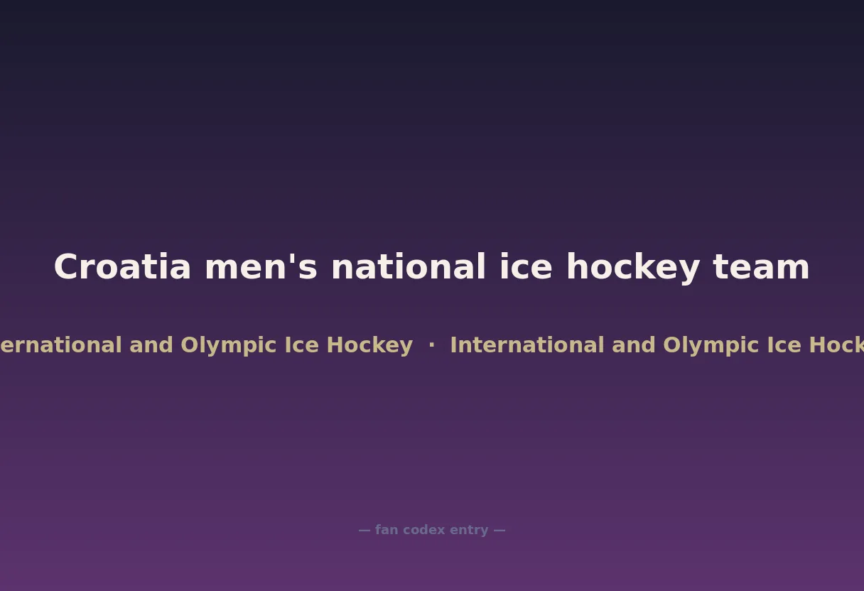 Croatia men's national ice hockey team