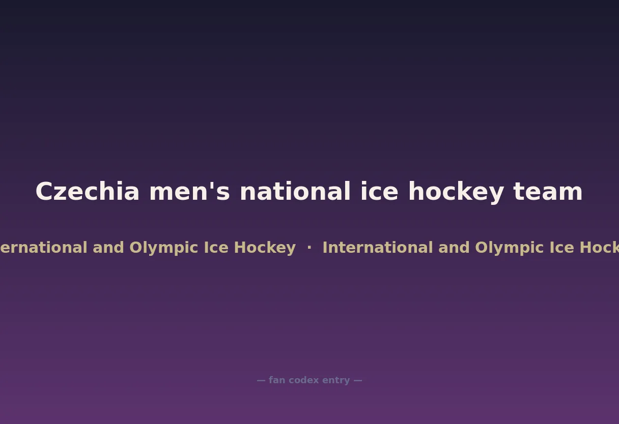 Czechia men's national ice hockey team