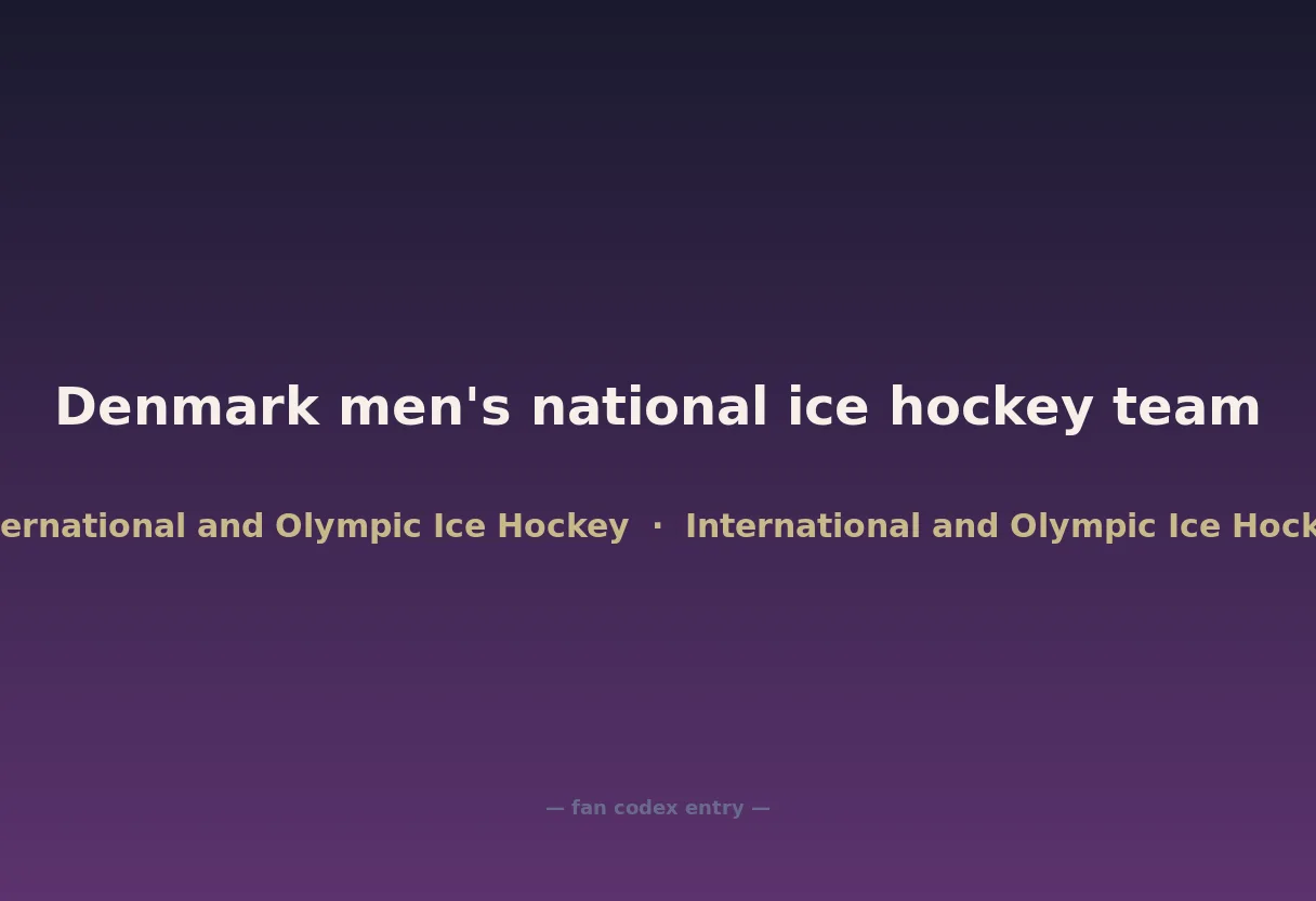 Denmark men's national ice hockey team