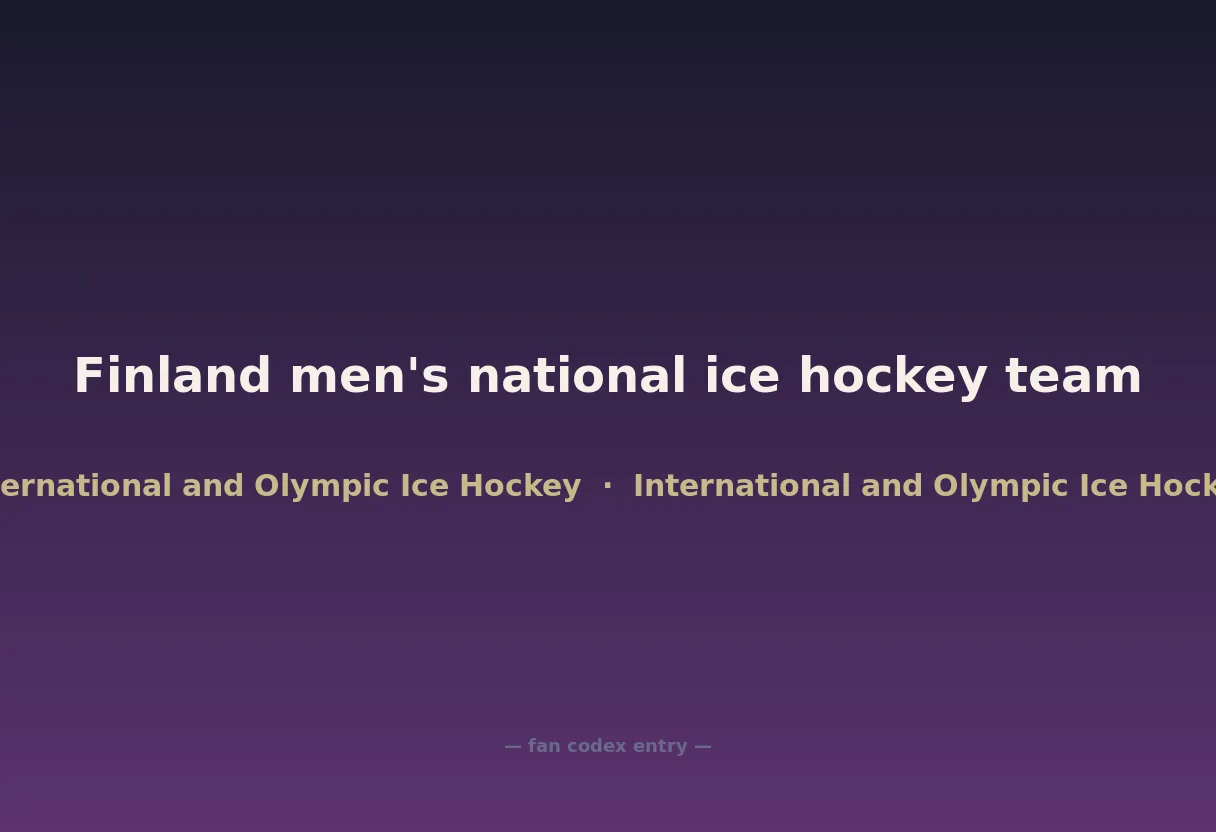 Finland men's national ice hockey team