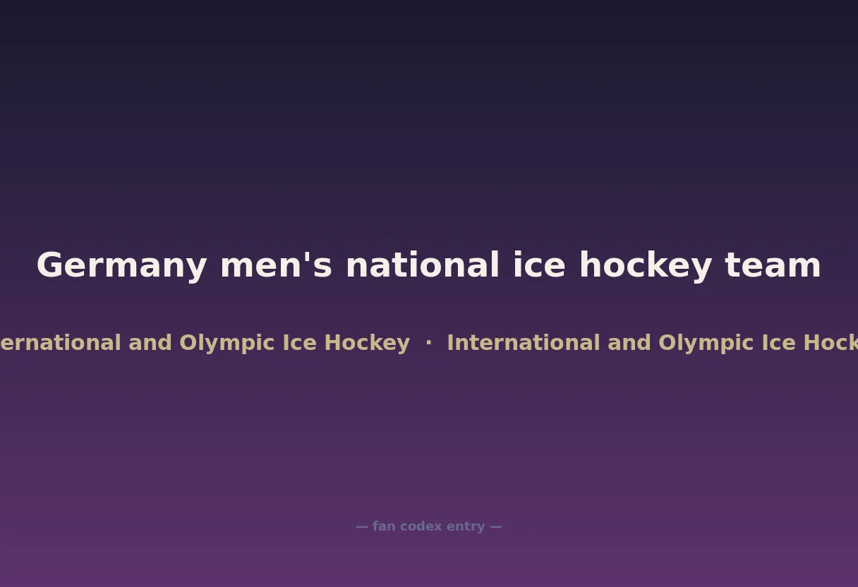 Germany men's national ice hockey team