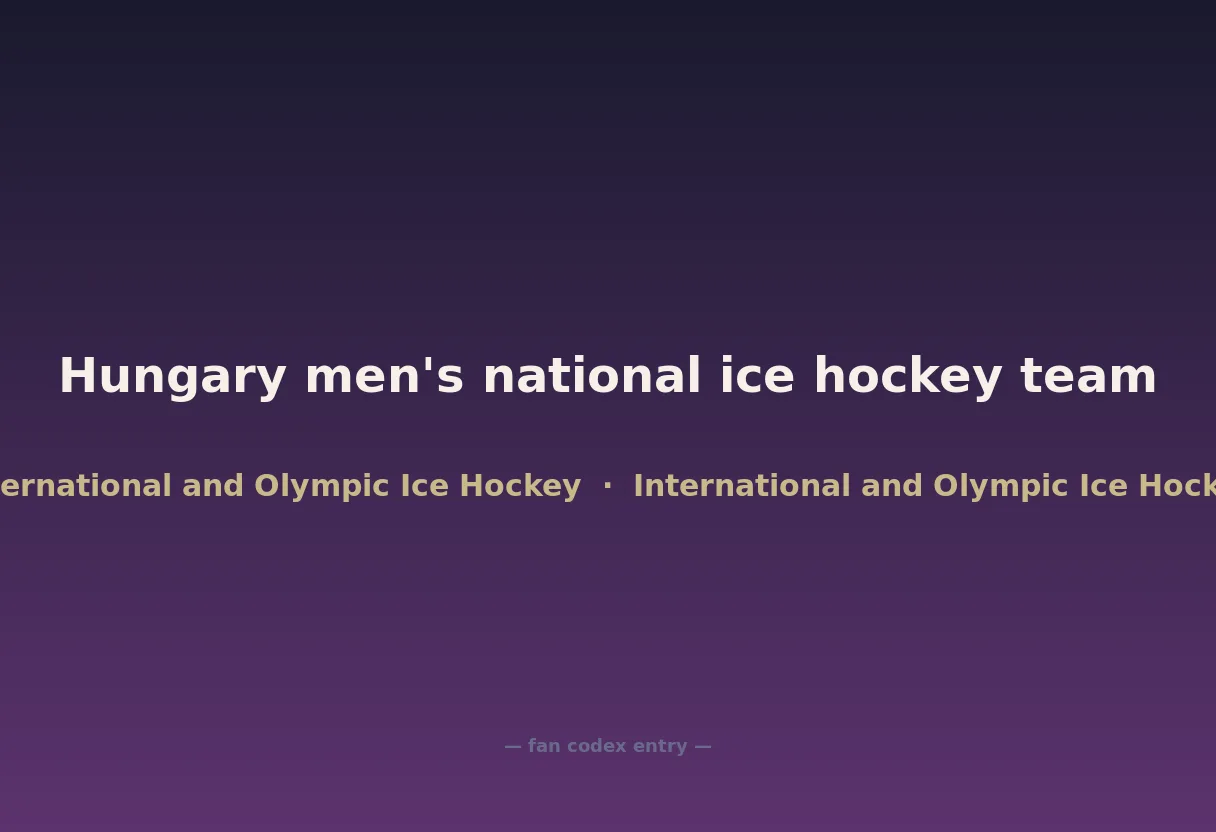 Hungary men's national ice hockey team