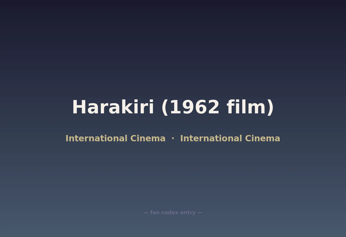 Harakiri (1962 film)
