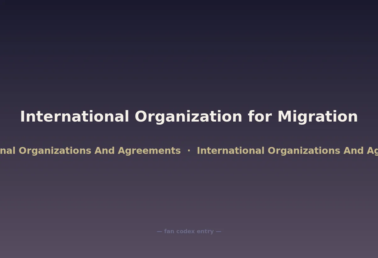 International Organization for Migration