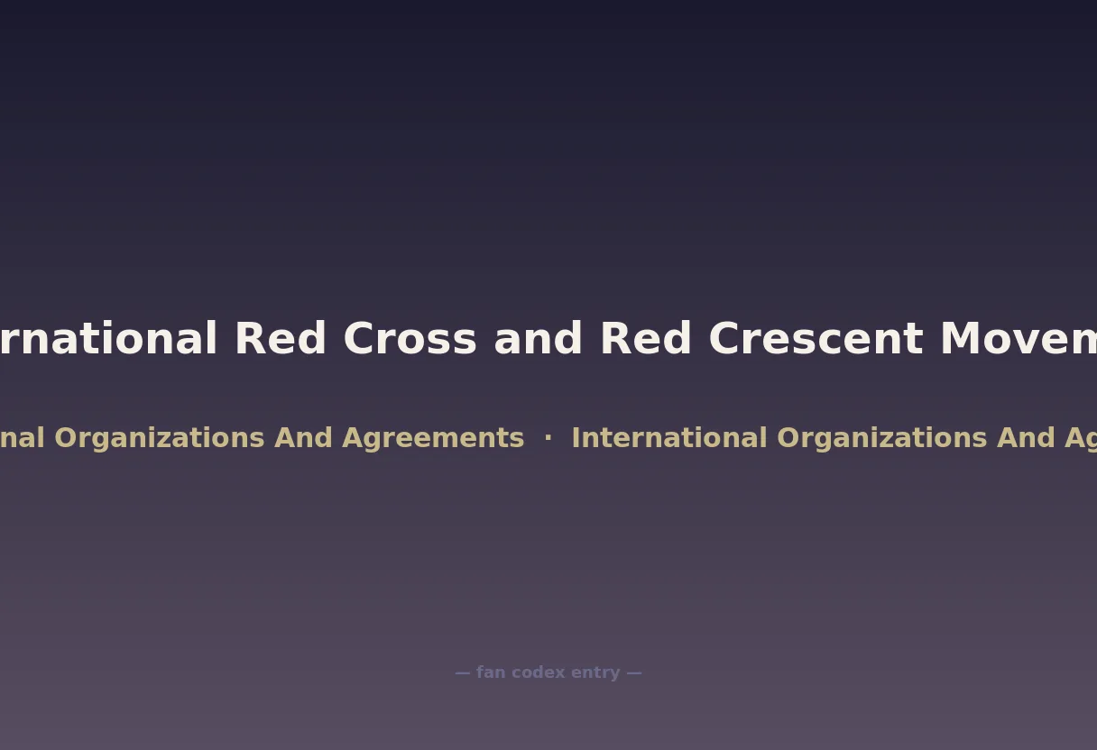 International Red Cross and Red Crescent Movement